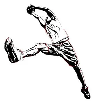 Basketball player Stock Illustration