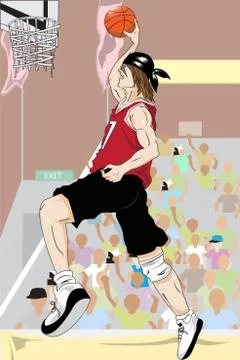 Basketball player Stock Illustration