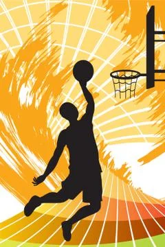 Basketball player Stock Illustration