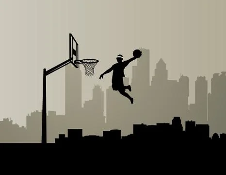 Basketball player Stock Illustration