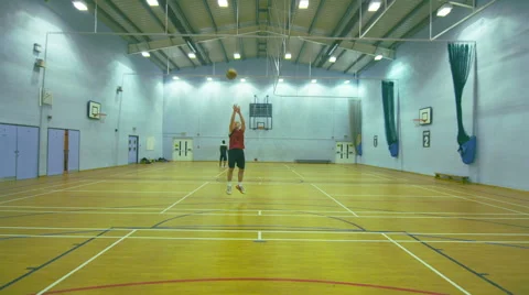 Basketball player makes a 3 point shot Stock Footage 44611285