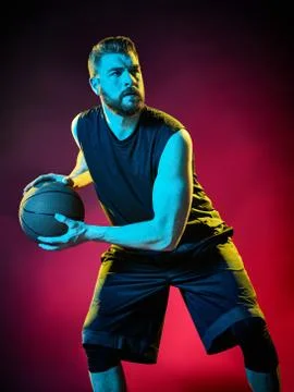 Basketball player man Isolated Stock Photos