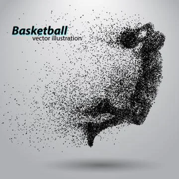 Basketball player from particles. Stock Illustration