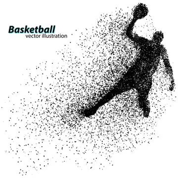 Basketball player from particles. Stock Illustration