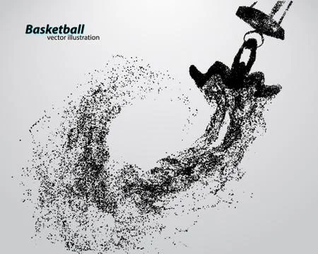 Basketball player from particles. Stock Illustration
