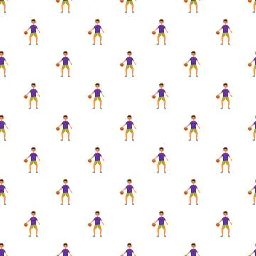 Basketball player pattern repeat design background イラスト素材