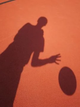 Basketball player shadow Stock Photos