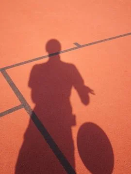 Basketball player shadow Stock Photos