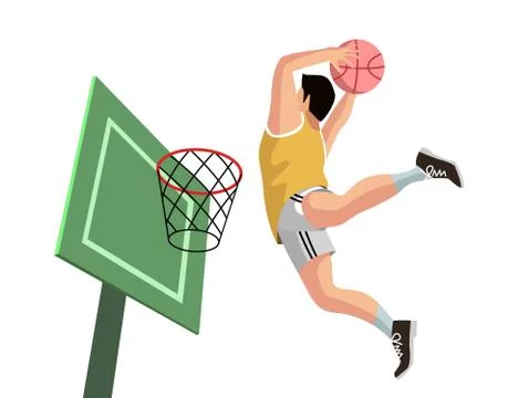 Basketball player shooting vector Stock Illustration