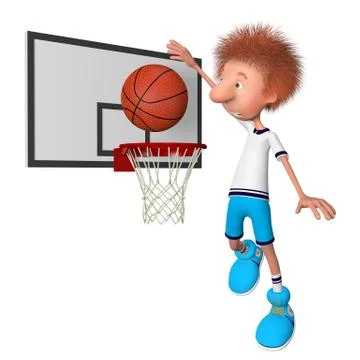The basketball player on training Stock Illustration