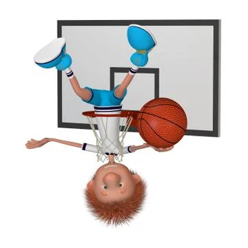 The basketball player on training Stock Illustration