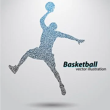 Basketball player of the triangles. Stock Illustration