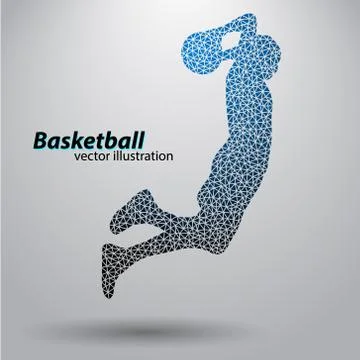 Basketball player of the triangles. Illustrazione stock