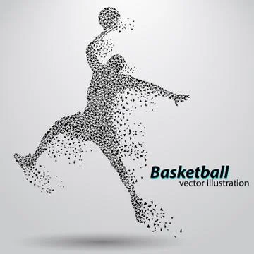 Basketball player of the triangles. Stock Illustration