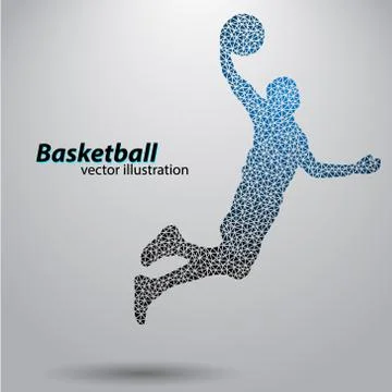 Basketball player of the triangles. Stock Illustration