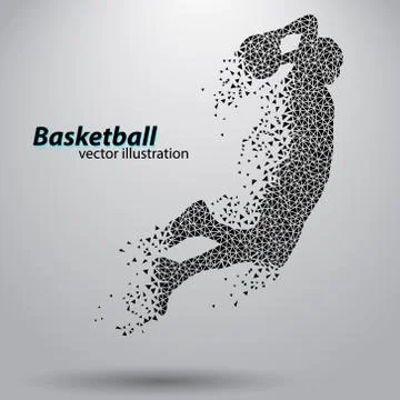 Basketball player of the triangles. Stock Illustration