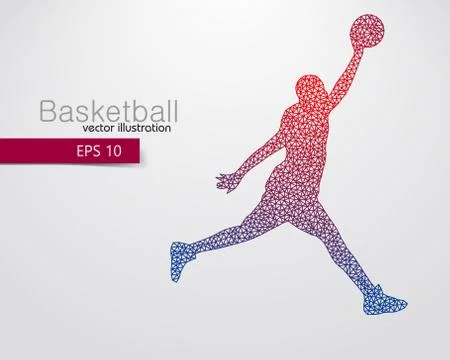 Basketball player of the triangles. Stock Illustration