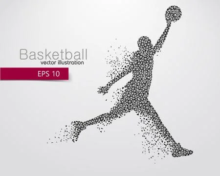 Basketball player of the triangles. Illustrazione stock