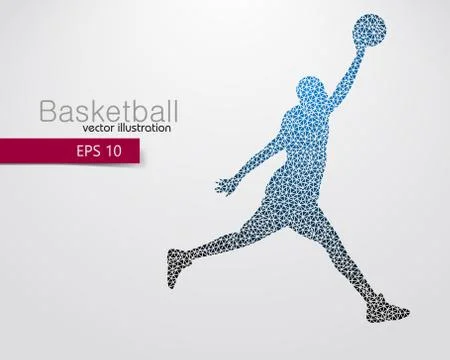 Basketball player of the triangles. Stock Illustration