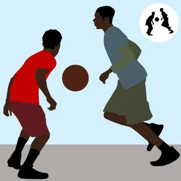 Basketball players Stock Illustration