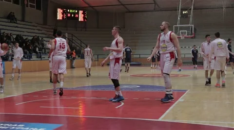 Basketball Players Warming Up Before The Game Stock Footage 47876969