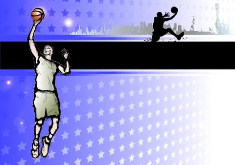 Basketball poster background Stock Illustration