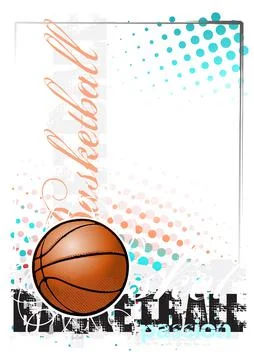 Basketball poster background Stock Illustration
