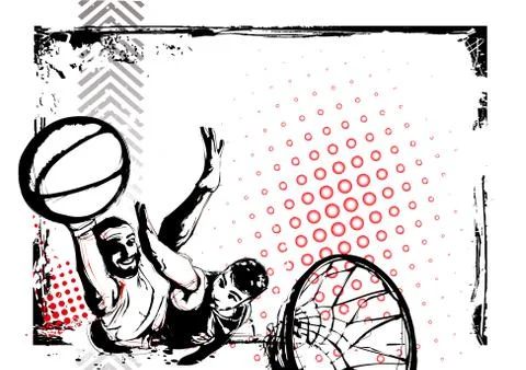 Basketball poster Stock Illustration