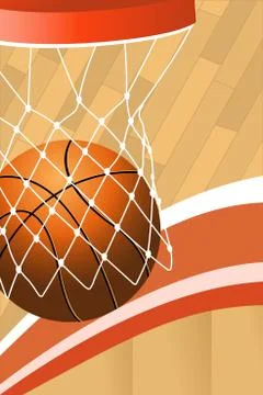 Basketball poster Illustrazione stock