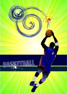 Basketball poster. Vector illustration Ilustração Stock