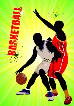 Basketball poster. Vector illustration Stock Illustration