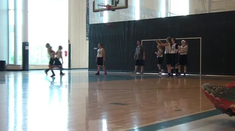 Basketball Practice in Silhouette Video stock 65743936