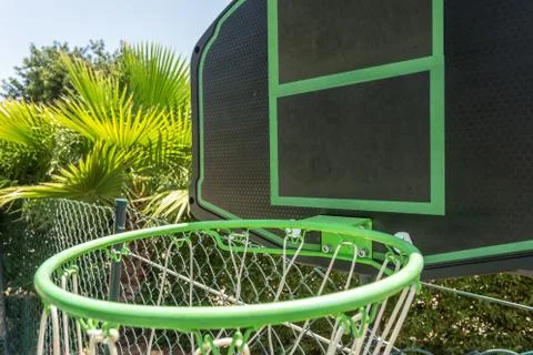 Basketball ring for playing at the playground. Stock Photos
