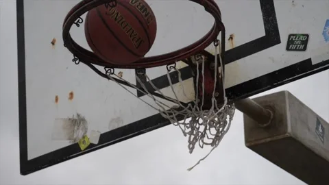 Basketball in a ring slowmotion Stock Footage 230236929