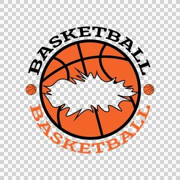 Basketball Round Logo With Splash circular small basketballs Illustration