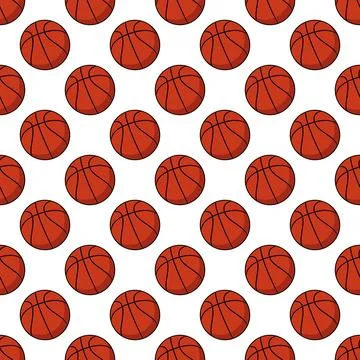 Basketball seamless pattern ball vector scarf isolated repeat wallpaper til.. 스톡 일러스트