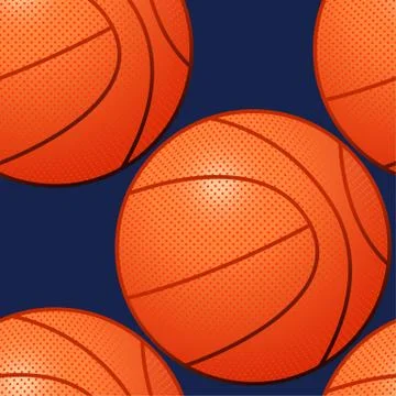 Basketball seamless pattern Stock Illustration