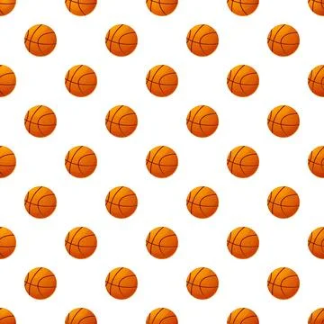 Basketball seamless pattern for sport background and design Stockillustratie