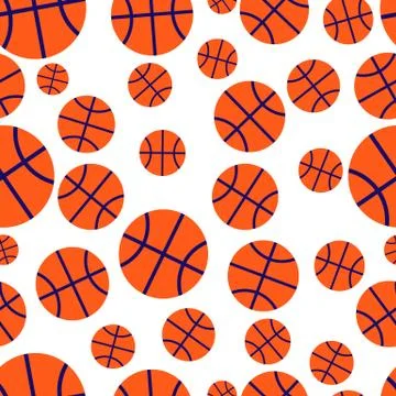 Basketball seamless vector pattern Stock Illustration