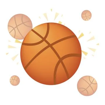 Basketball set of balls. Vector policy Stock Illustration
