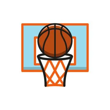 Basketball set icon vector basic design Stock Illustration