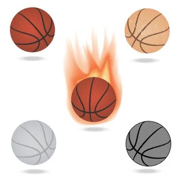 Basketball set Stock Illustration