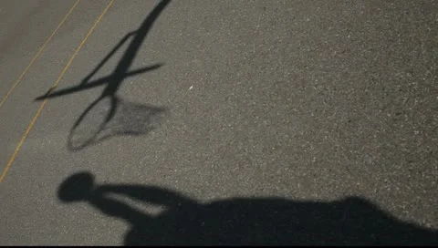 Basketball shadow Stock Footage 11286603