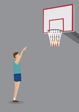 Basketball Shooting Practice Vector Illustration Stock Illustration