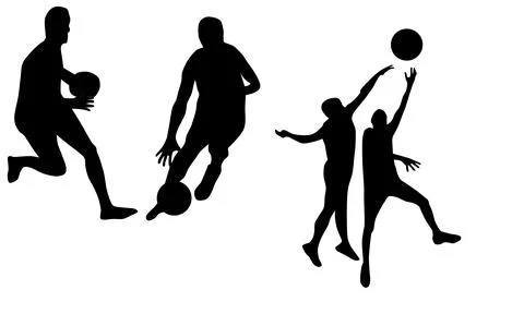 Basketball Silhouettes vector graphics Stock Illustration