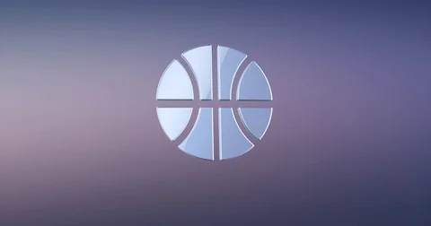 Basketball Silver 3d Icon Stock Footage 69805683