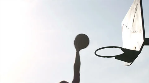 Basketball Slam Dunk Stock Footage