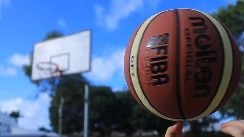 Basketball Spin Stock Footage 87929398
