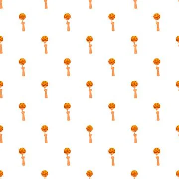 Basketball spinning on finger seamless pattern Illustrazione stock