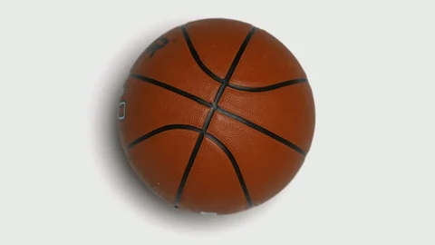 Basketball Spinning On White Background Stock Footage 102465119